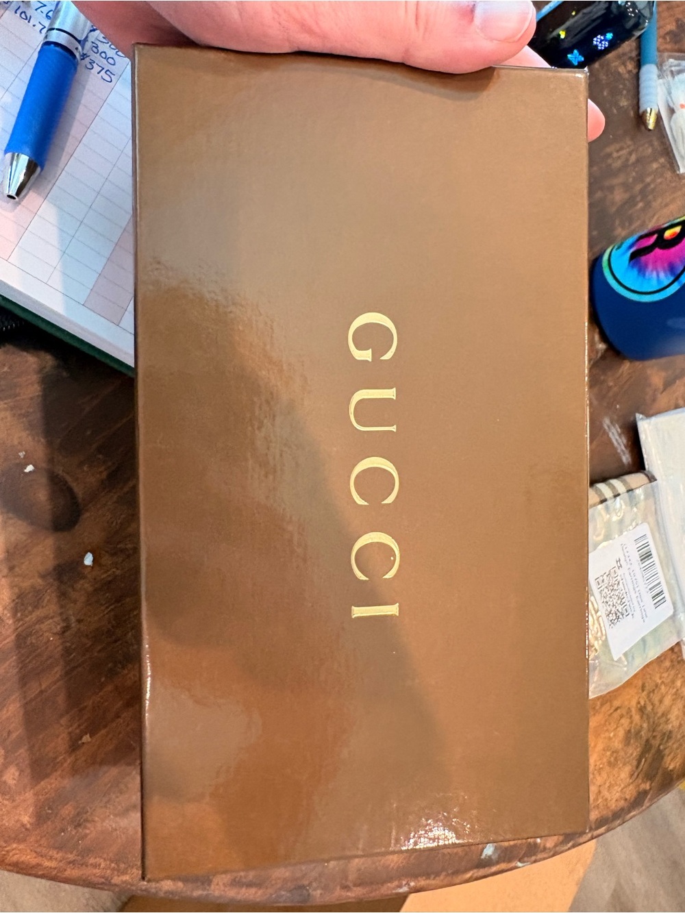 Gucci Brown GG Canvas Bifold Wallet some wear. With COA - Picture 2 of 9